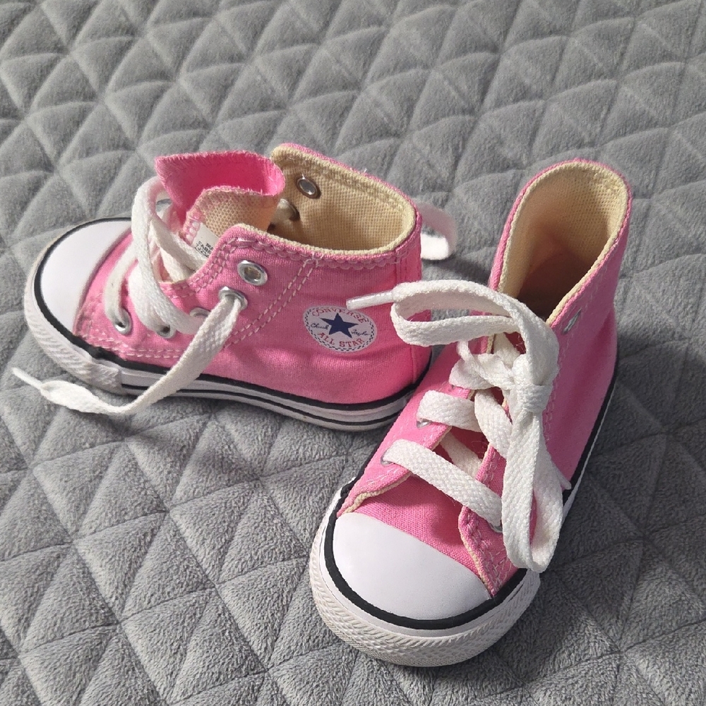 Converse Kids Pink Canvas Sneakers